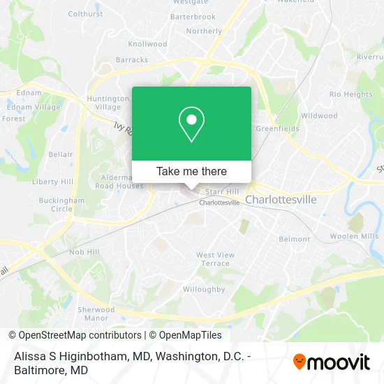Alissa S Higinbotham, MD map