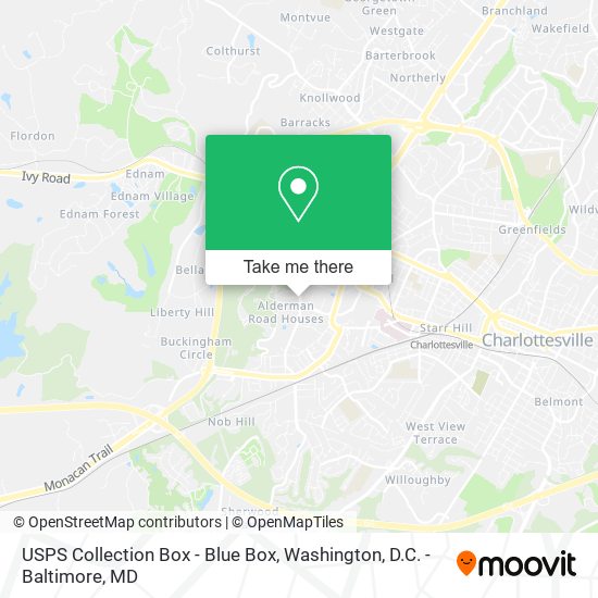 USPS Collection Box - Blue Box map