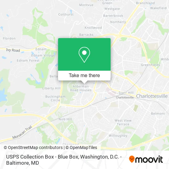 USPS Collection Box - Blue Box map