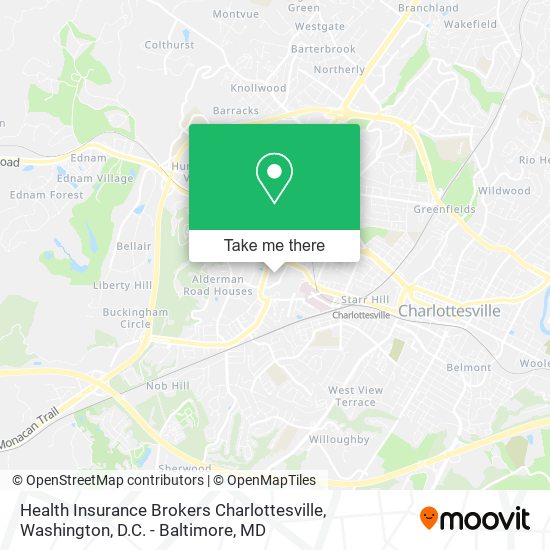 Health Insurance Brokers Charlottesville map