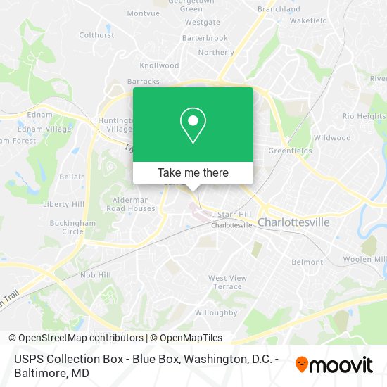 USPS Collection Box - Blue Box map