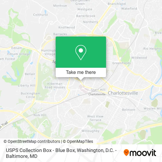 USPS Collection Box - Blue Box map