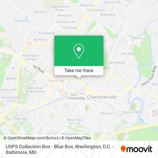 USPS Collection Box - Blue Box map