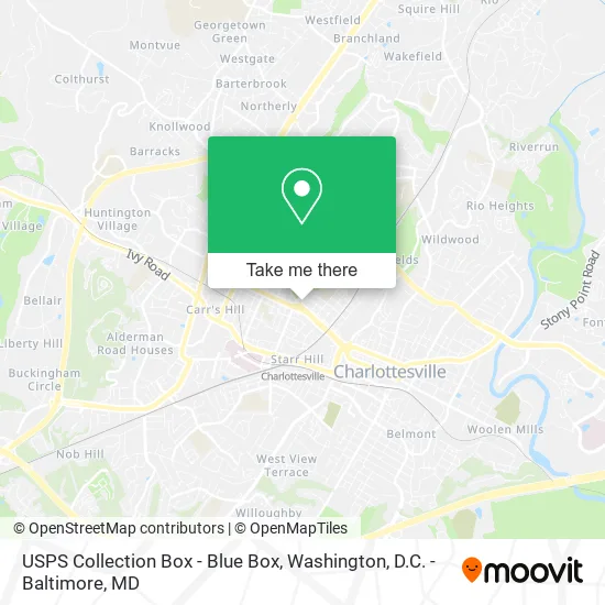 USPS Collection Box - Blue Box map