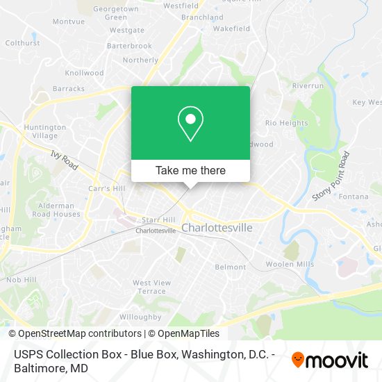 Mapa de USPS Collection Box - Blue Box