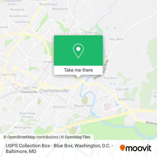 USPS Collection Box - Blue Box map