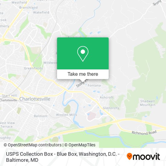USPS Collection Box - Blue Box map