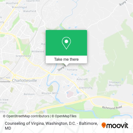 Counseling of Virgina map