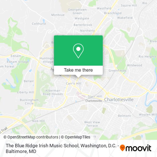 The Blue Ridge Irish Music School map