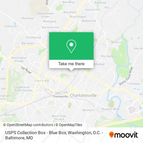 USPS Collection Box - Blue Box map