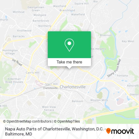 Napa Auto Parts of Charlottesville map
