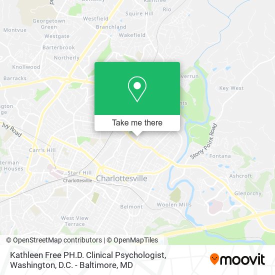 Kathleen Free PH.D. Clinical Psychologist map