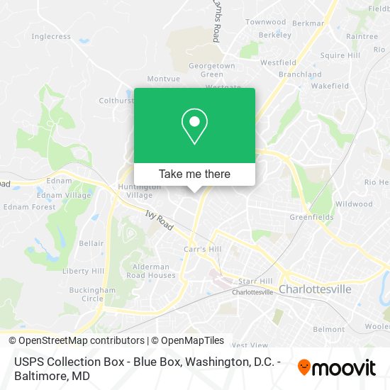 Mapa de USPS Collection Box - Blue Box