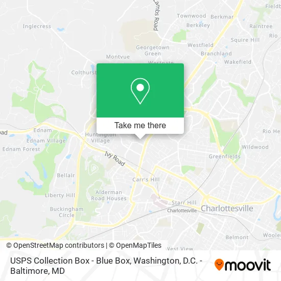 USPS Collection Box - Blue Box map