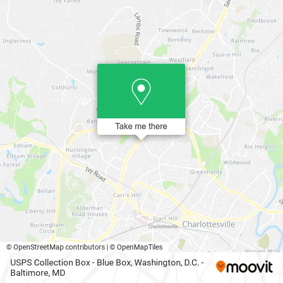 USPS Collection Box - Blue Box map