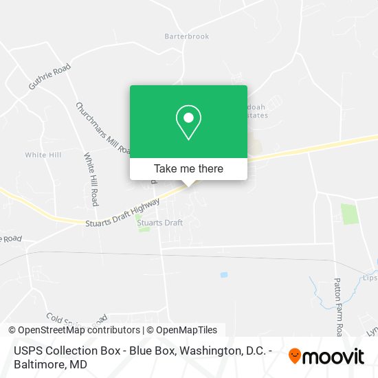 USPS Collection Box - Blue Box map