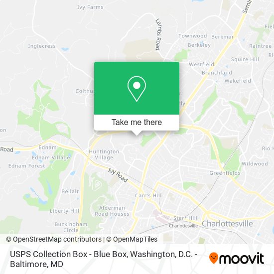 Mapa de USPS Collection Box - Blue Box
