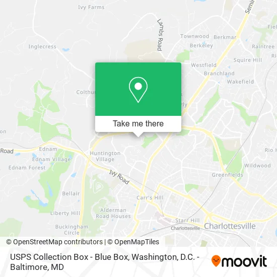 Mapa de USPS Collection Box - Blue Box