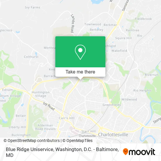 Mapa de Blue Ridge Uniservice