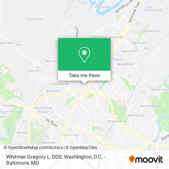 Whitmer Gregory L, DDS map