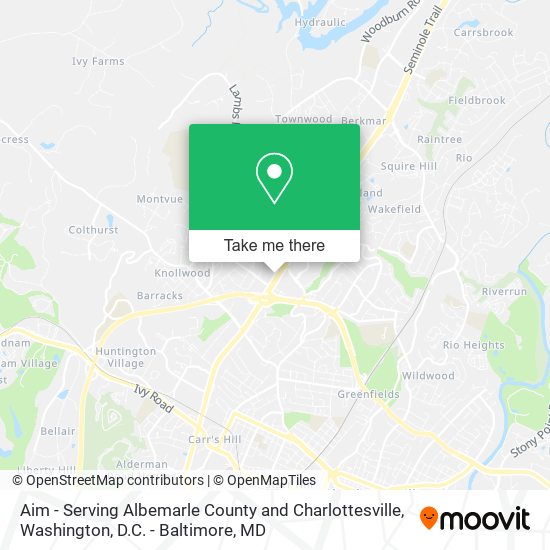 Aim - Serving Albemarle County and Charlottesville map