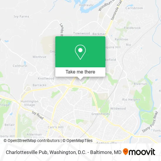 Mapa de Charlottesville Pub