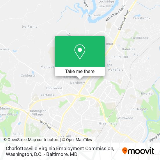 Charlottesville Virginia Employment Commission map