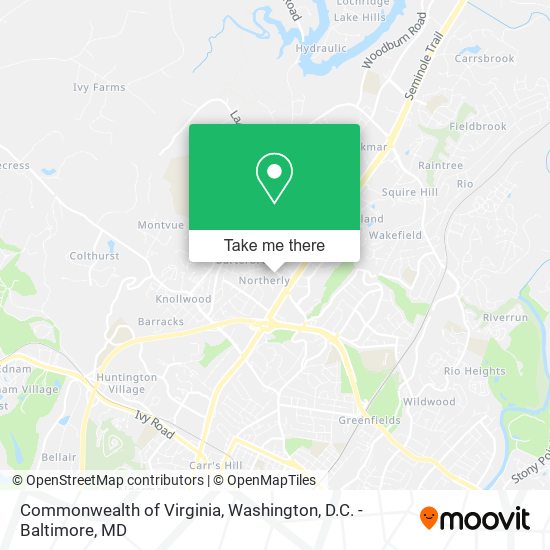 Commonwealth of Virginia map