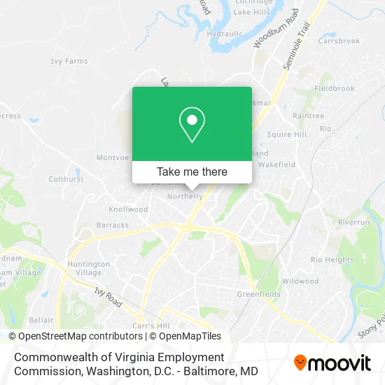 Mapa de Commonwealth of Virginia Employment Commission