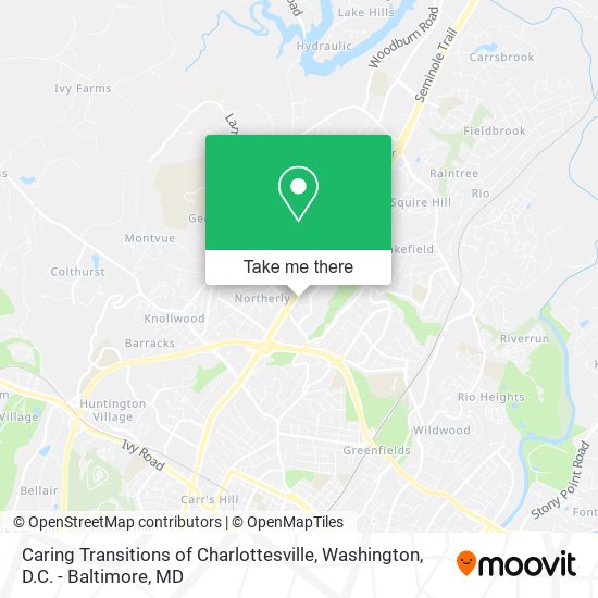 Caring Transitions of Charlottesville map