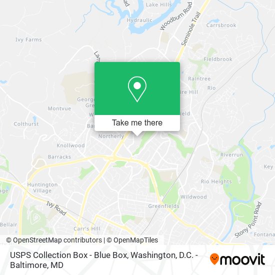 USPS Collection Box - Blue Box map
