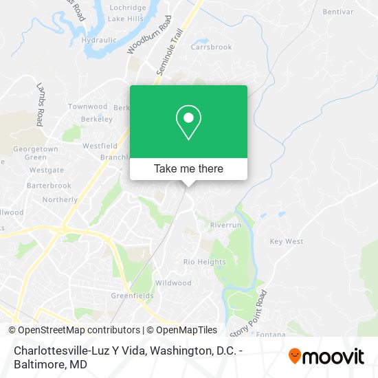 Charlottesville-Luz Y Vida map