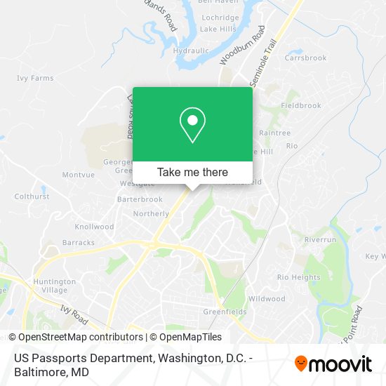 US Passports Department map