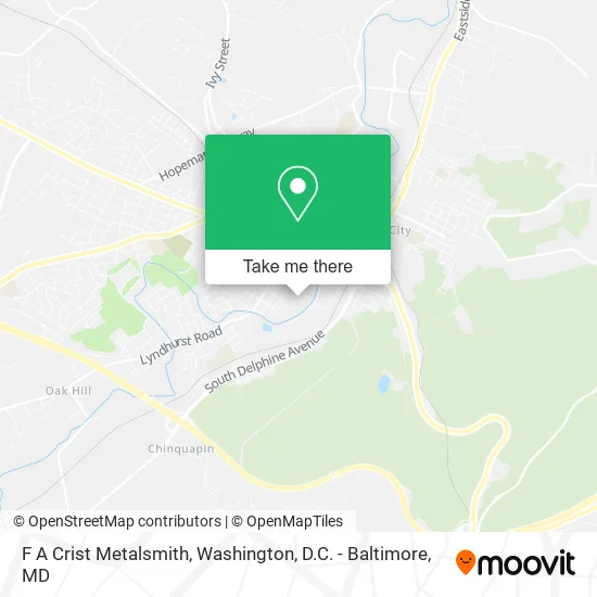 F A Crist Metalsmith map