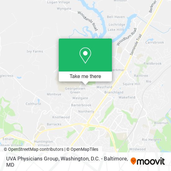 UVA Physicians Group map