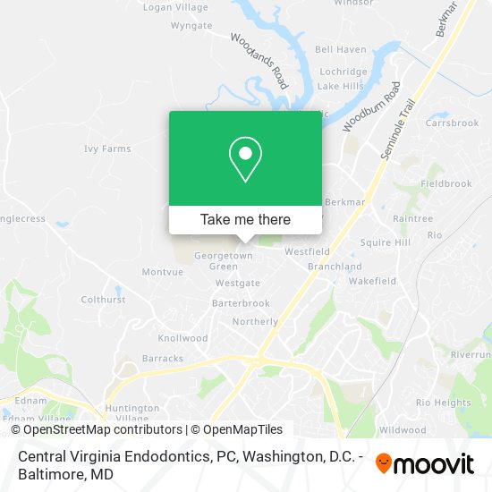 Mapa de Central Virginia Endodontics, PC