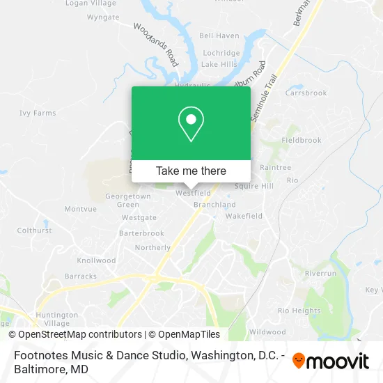 Mapa de Footnotes Music & Dance Studio