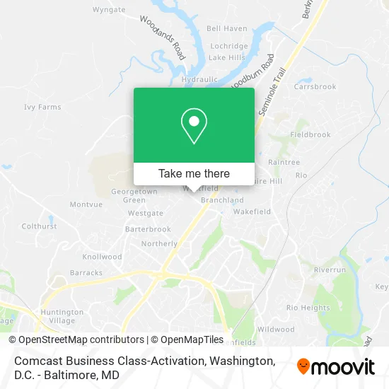 Mapa de Comcast Business Class-Activation