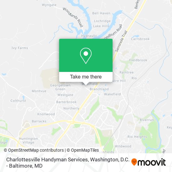 Charlottesville Handyman Services map