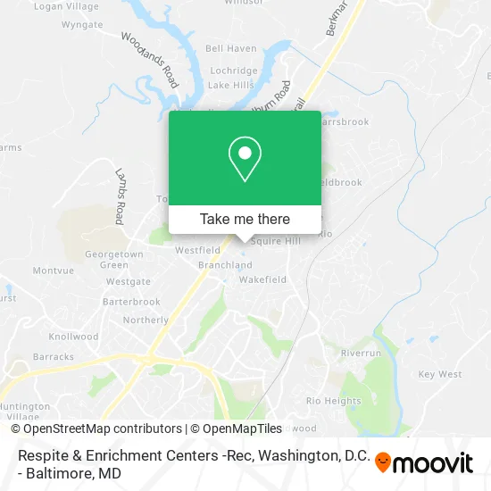 Respite & Enrichment Centers -Rec map