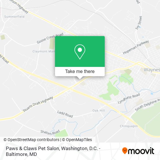 Paws & Claws Pet Salon map