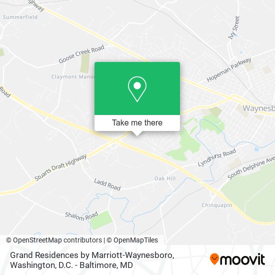 Grand Residences by Marriott-Waynesboro map