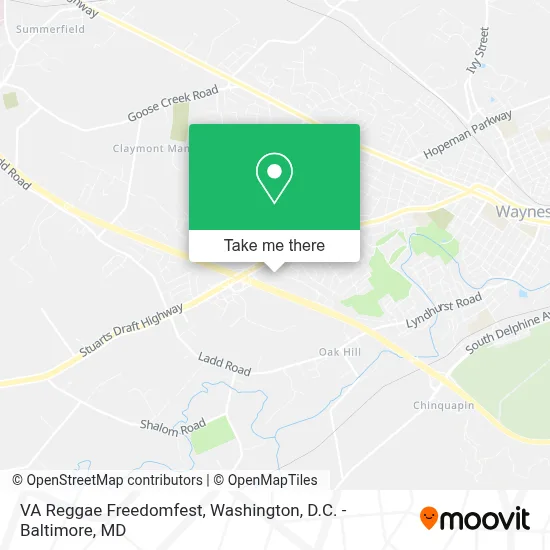 VA Reggae Freedomfest map