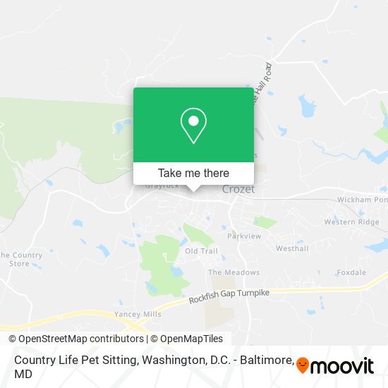 Country Life Pet Sitting map