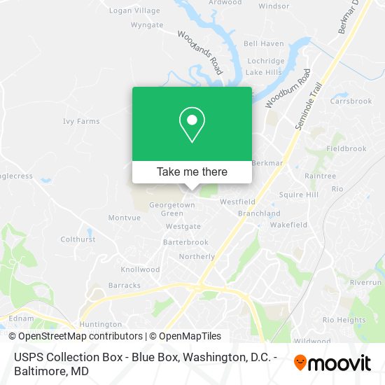 USPS Collection Box - Blue Box map