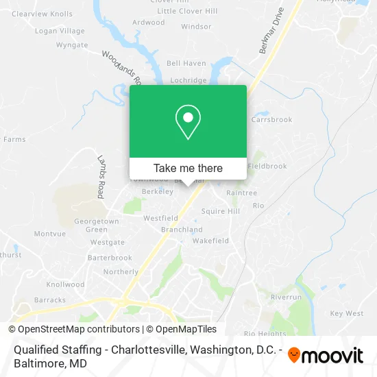 Qualified Staffing - Charlottesville map
