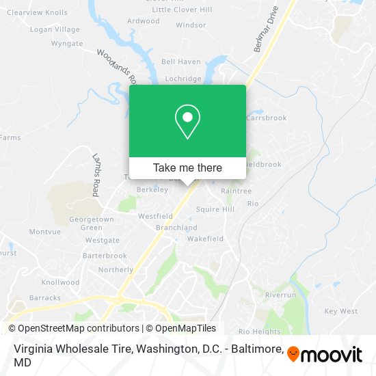Mapa de Virginia Wholesale Tire