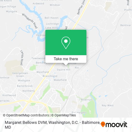 Margaret Bellows DVM map