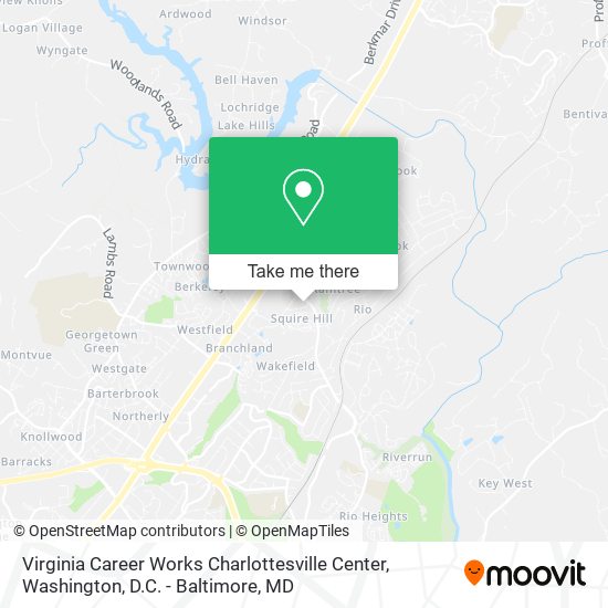 Virginia Career Works Charlottesville Center map