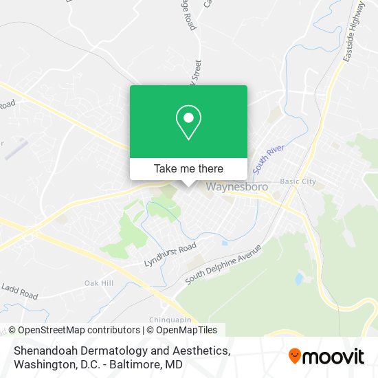 Shenandoah Dermatology and Aesthetics map